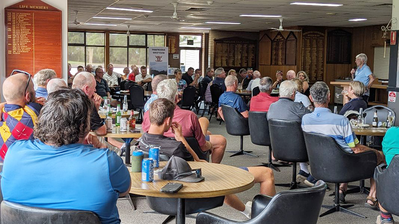 Welcome to the Trafalgar Golf Club's clubhouse